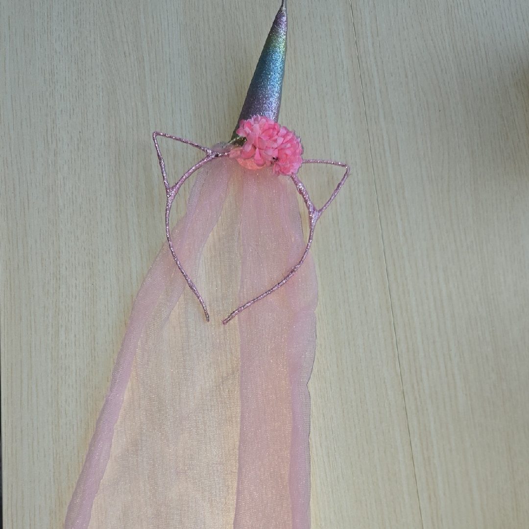 Unicorn Headband With Sheer Veil